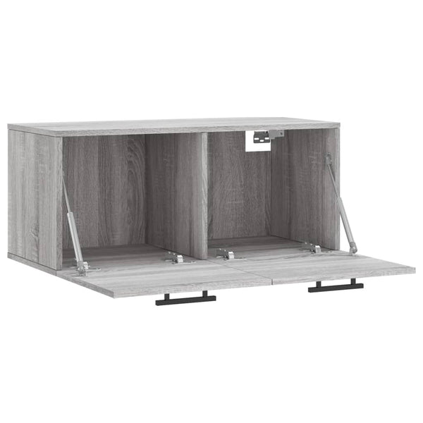 Seinäkaappi harmaa Sonoma 80x36,5x35 cm tekninen puu