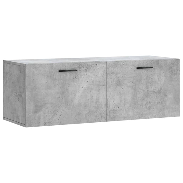 Seinäkaappi betoninharmaa 100x36,5x35 cm tekninen puu
