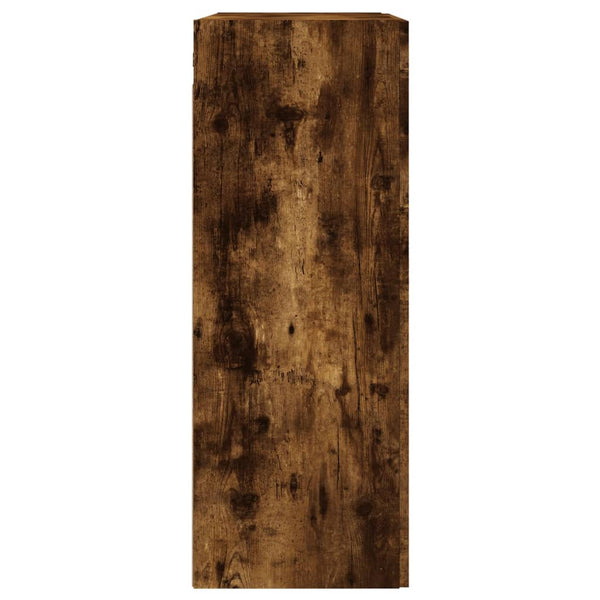 Seinäkiinnitettävä kaappi savutammi 69,5x34x90 cm tekninen puu