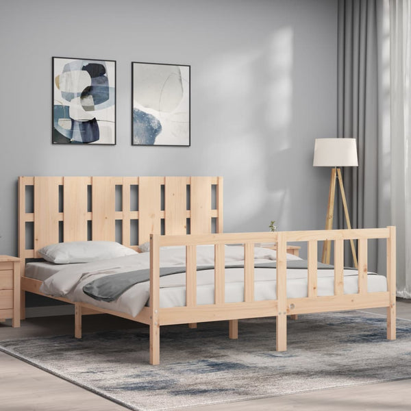 Sängynrunko päädyllä King Size täysi puu