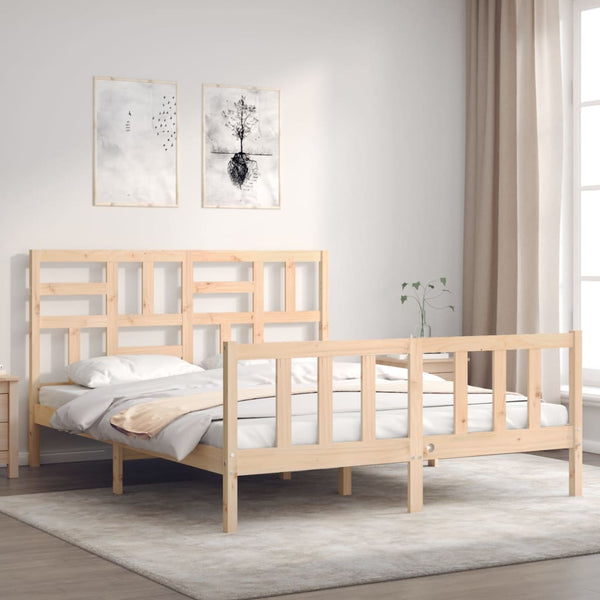 Sängynrunko päädyllä King Size täysi puu