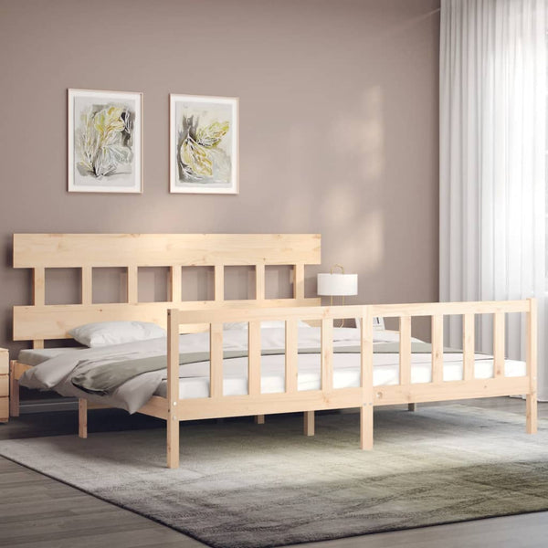 Sängynrunko päädyllä Super King Size täysi puu