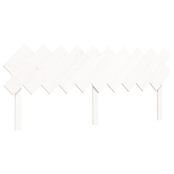 Sängynrunko päädyllä valkoinen 200x200 cm täysi puu