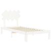 Sängynrunko päädyllä valkoinen 90x200 cm täysi puu