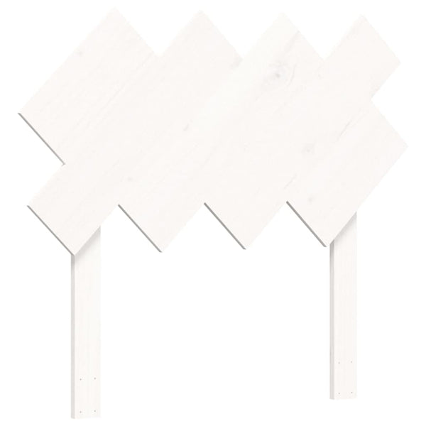 Sängynrunko päädyllä valkoinen 90x200 cm täysi puu