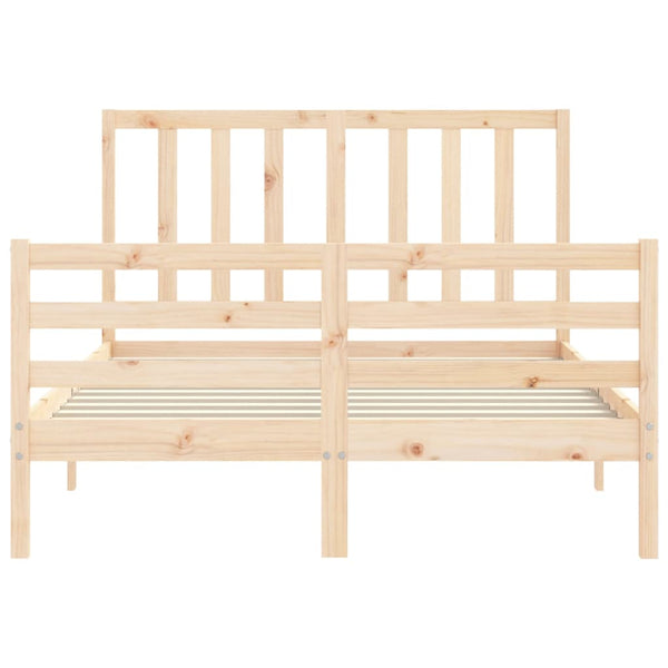Sängynrunko päädyllä 140x200 cm täysi puu