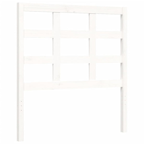 Sängynrunko päädyllä valkoinen Small Single täysi puu