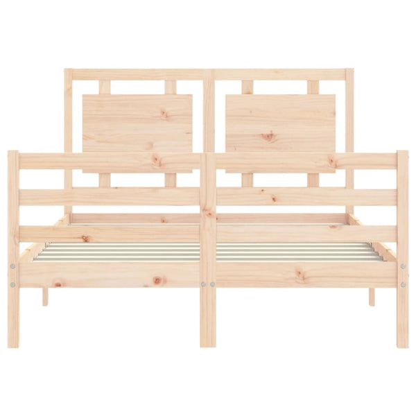 Sängynrunko päädyllä 140x200 cm täysi puu