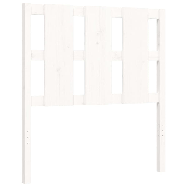 Sängynrunko päädyllä valkoinen Single täysi puu