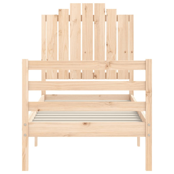 Sängynrunko päädyllä Small Single täysi puu