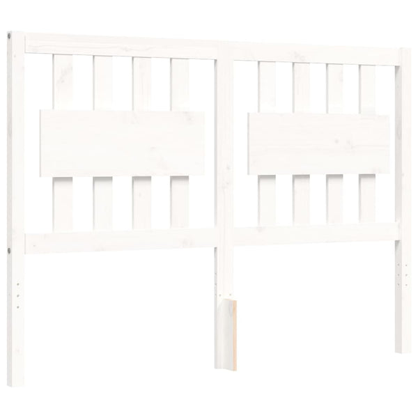 Sängynrunko päädyllä valkoinen Small Double täysi puu