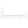 Sängynrunko päädyllä valkoinen Small Double täysi puu