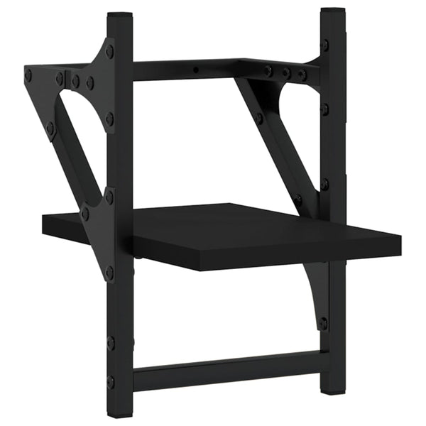 Seinähyllyt tangoilla 2 kpl musta 20x25x30 cm