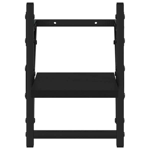 Seinähyllyt tangoilla 2 kpl musta 20x25x30 cm