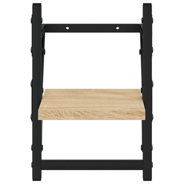 Seinähyllyt tangoilla 2 kpl Sonoma-tammi 20x25x30 cm