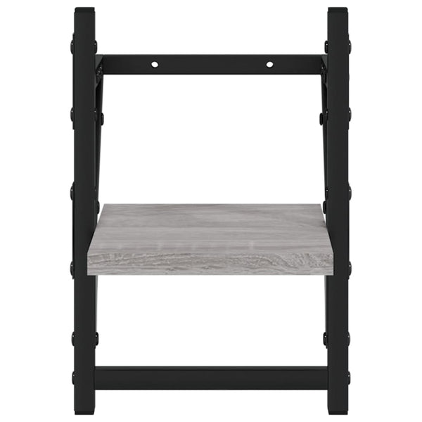 Seinähyllyt tangoilla 2 kpl harmaa Sonoma 20x25x30 cm