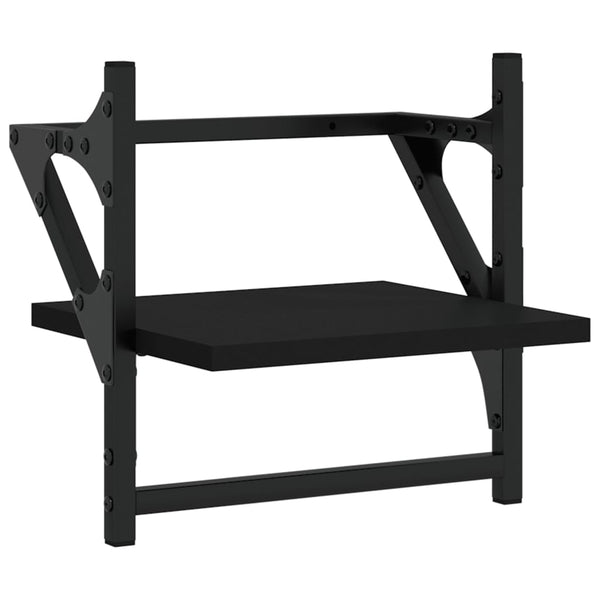 Seinähyllyt tangoilla 2 kpl musta 30x25x30 cm