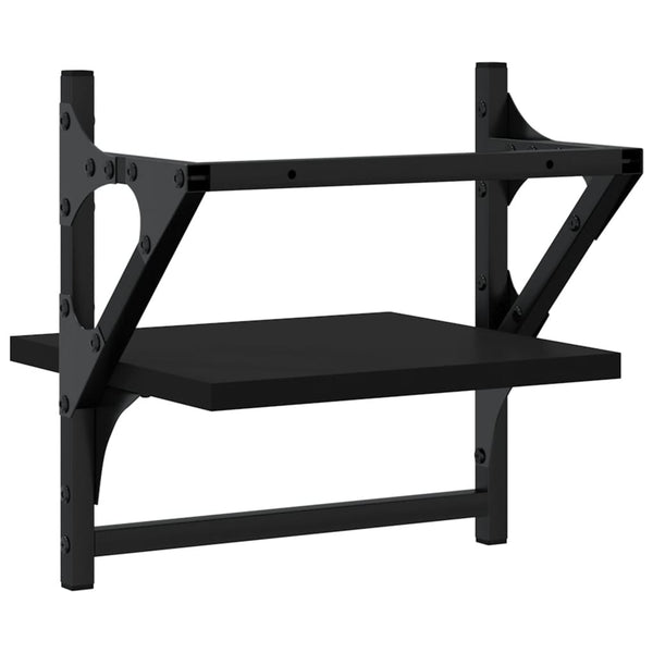 Seinähyllyt tangoilla 2 kpl musta 30x25x30 cm