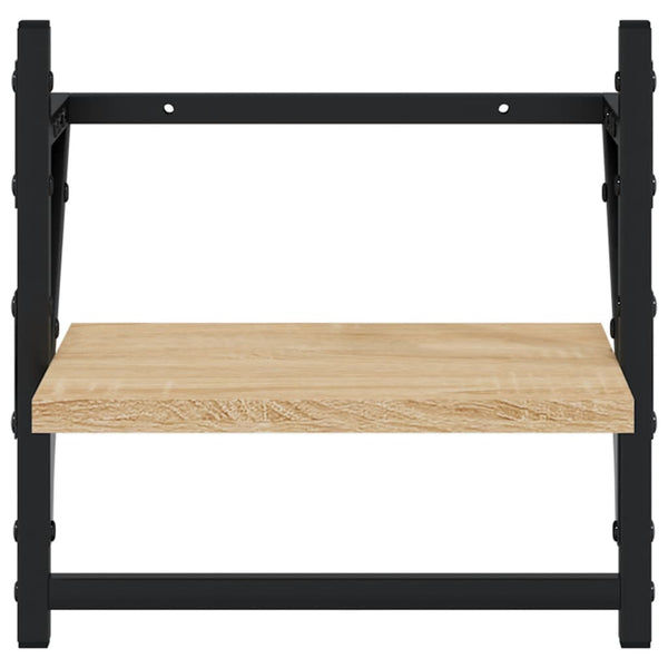 Seinähyllyt tangoilla 2 kpl Sonoma-tammi 30x25x30 cm