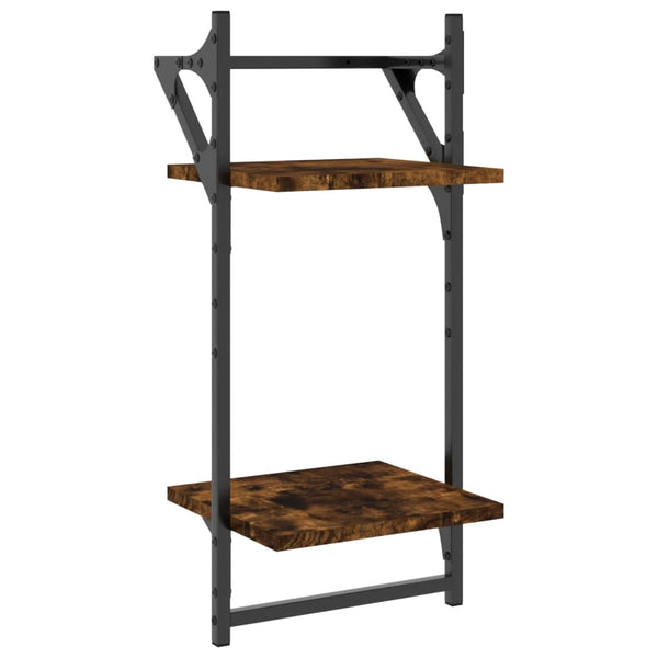 Seinähyllyt tangoilla 2 tasoa 2 kpl savutammi 30x25x65 cm