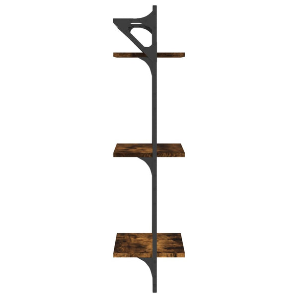 Seinähyllyt tangoilla 3 tasoa 2 kpl savutammi 30x25x100 cm