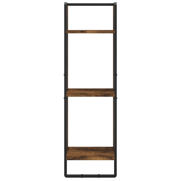 Seinähylly 3 kerrosta savutammi 30x25x100 cm tekninen puu