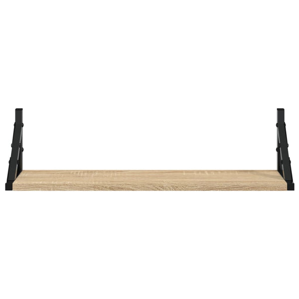 Seinähyllyt 2 kpl Sonoma-tammi 60x15x15,5 cm