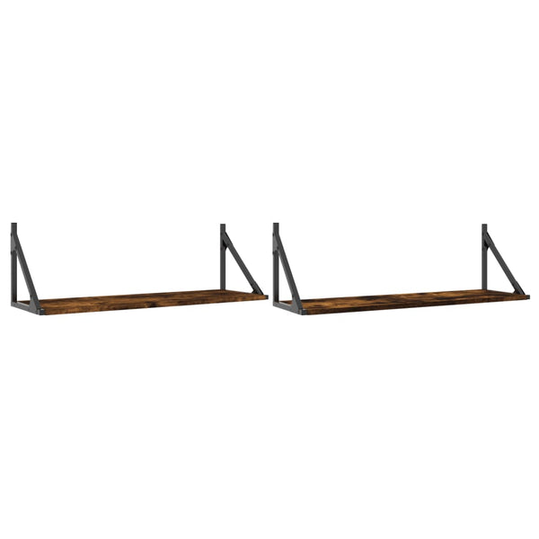 Seinähyllyt 2 kpl savutammi 80x25x25,5 cm tekninen puu