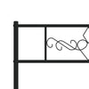 Musta metallinen sängynrunko päädyillä Gorie 90x200cm