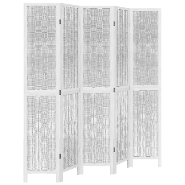 5-Paneelinen tilanjakaja valkoinen täysi keisaripuu