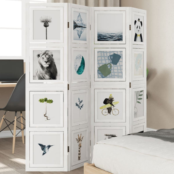 4-Paneelinen tilanjakaja valkoinen täysi keisaripuu