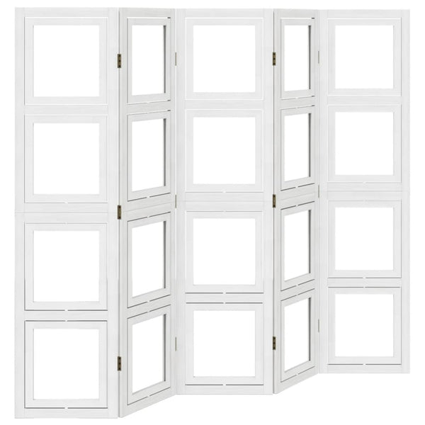 5-Paneelinen tilanjakaja valkoinen täysi keisaripuu