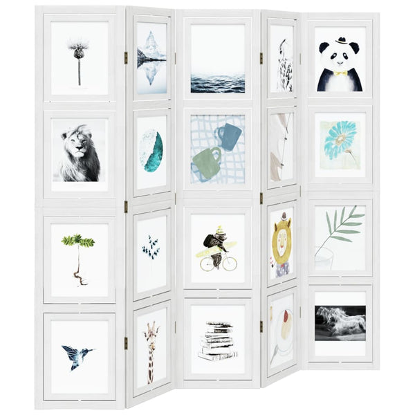 5-Paneelinen tilanjakaja valkoinen täysi keisaripuu