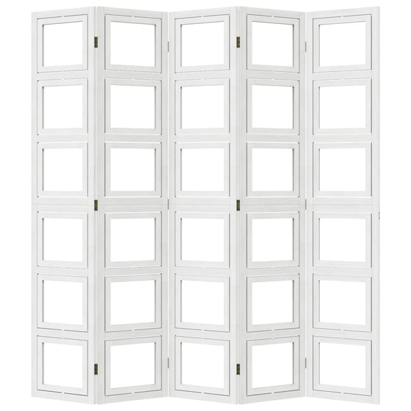 5-Paneelinen tilanjakaja valkoinen täysi keisaripuu