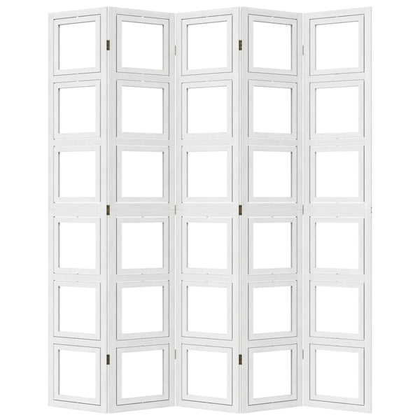 5-Paneelinen tilanjakaja valkoinen täysi keisaripuu