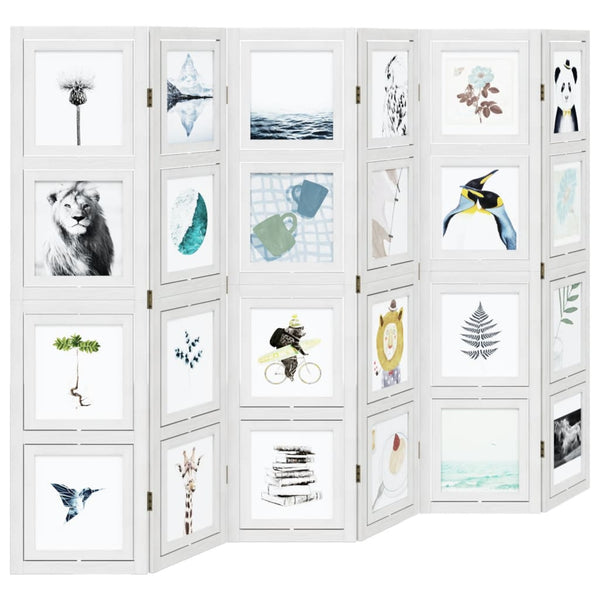 6-Paneelinen tilanjakaja valkoinen täysi keisaripuu