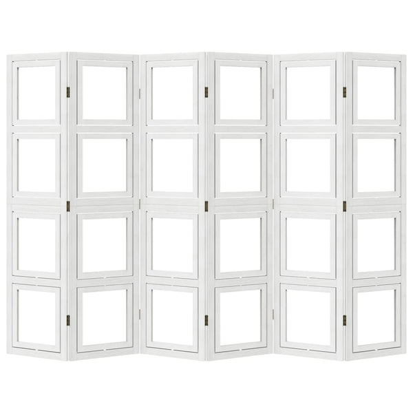 6-Paneelinen tilanjakaja valkoinen täysi keisaripuu