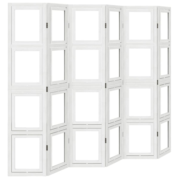 6-Paneelinen tilanjakaja valkoinen täysi keisaripuu