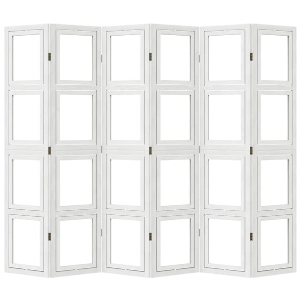 6-Paneelinen tilanjakaja valkoinen täysi keisaripuu