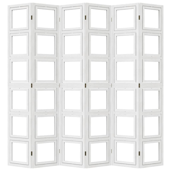 6-Paneelinen tilanjakaja valkoinen täysi keisaripuu