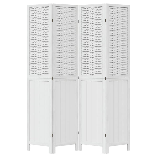 Valkoinen paneelinen tilanjakaja Amiticai 4- (keisaripuu)