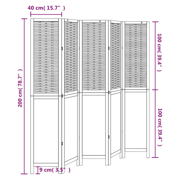 Valkoinen paneelinen tilanjakaja Amiticai 5- (keisaripuu)