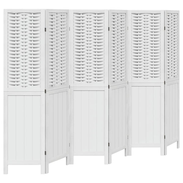 Valkoinen 6-paneelinen tilanjakaja Amiticai (keisaripuu)