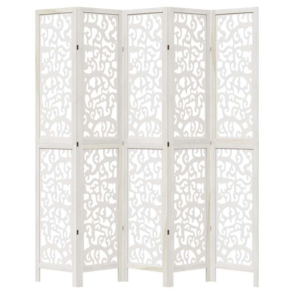 Valkoinen paneelinen tilanjakaja Tibold 5- (keisaripuu)