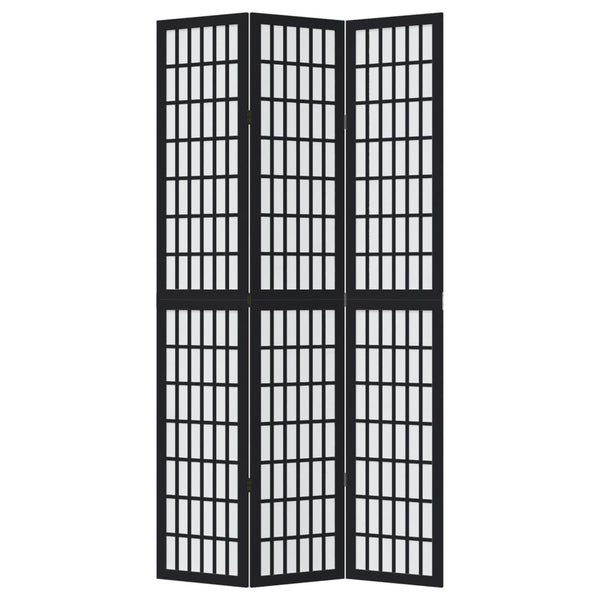 3-Paneelinen tilanjakaja musta täysi keisaripuu