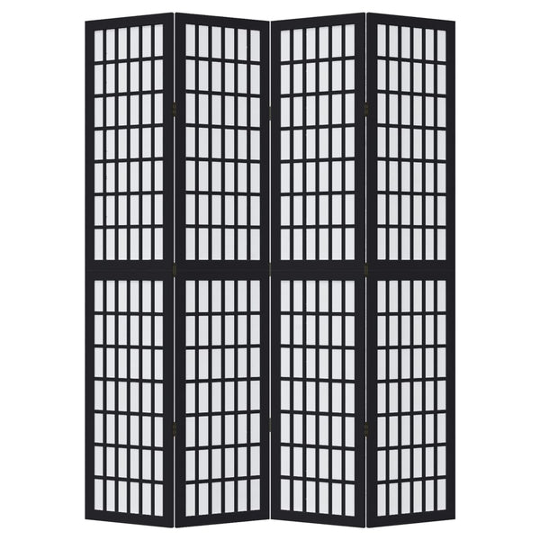 4-Paneelinen tilanjakaja musta täysi keisaripuu