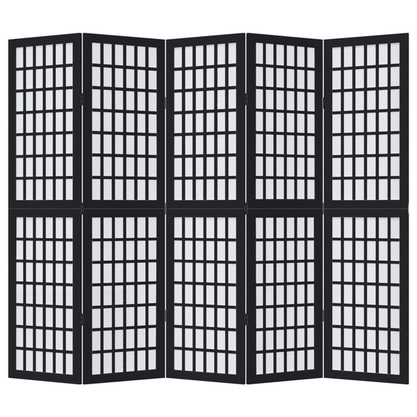 5-Paneelinen tilanjakaja musta täysi keisaripuu