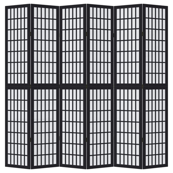 6-Paneelinen tilanjakaja musta täysi keisaripuu