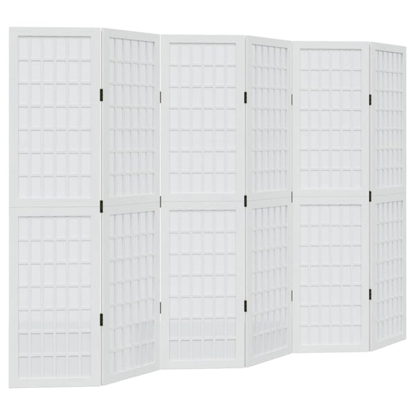 6-Paneelinen tilanjakaja valkoinen täysi keisaripuu