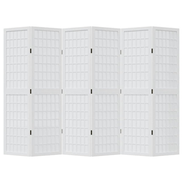 6-Paneelinen tilanjakaja valkoinen täysi keisaripuu